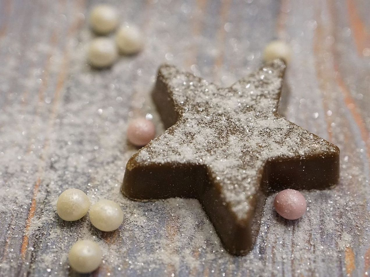 Dulces navideños en caja regalo